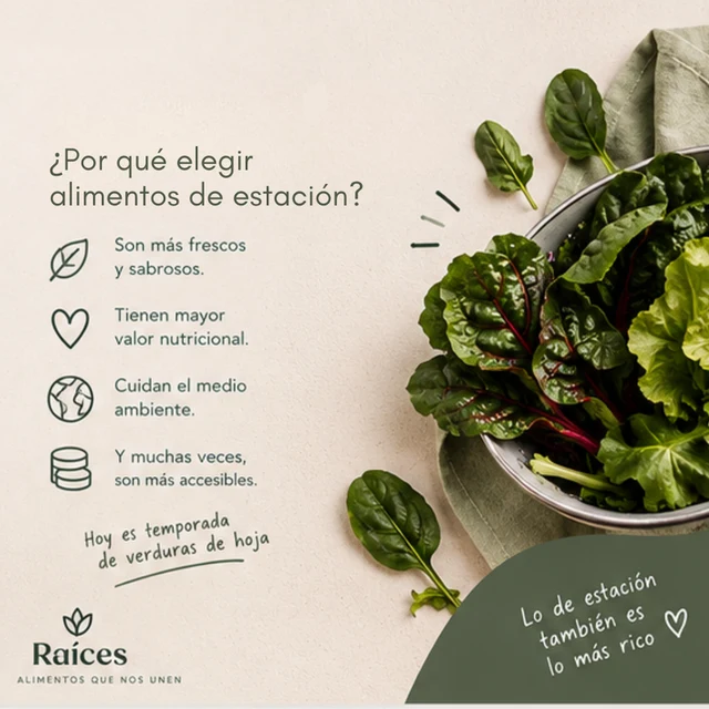 Raíces: por qué elegir alimentos de estación
